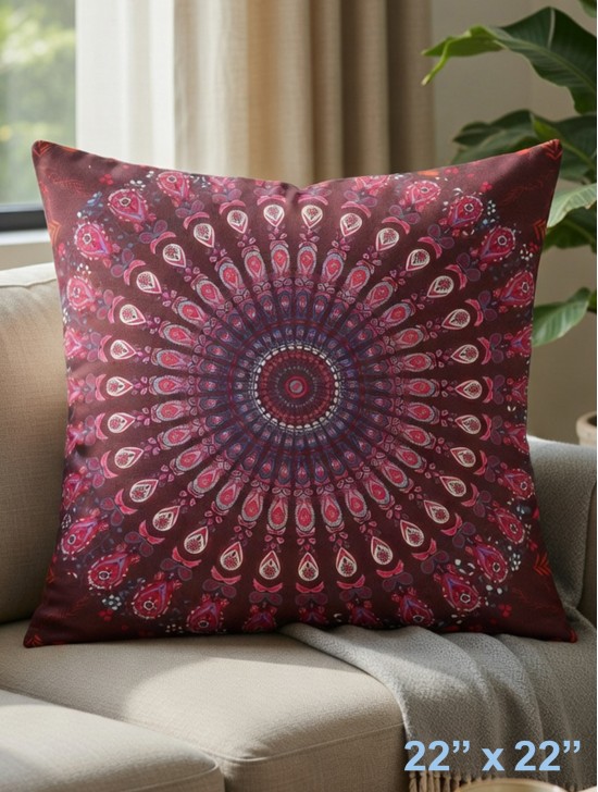 Kaleidoscope Print Cushion W/ Filler